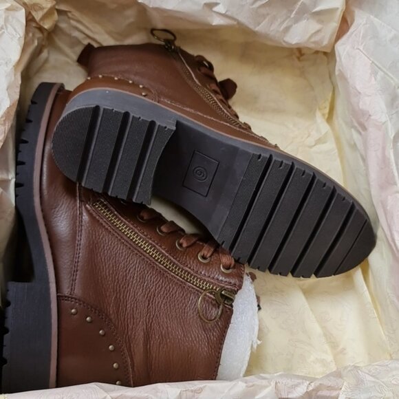 American Rag Tatum Women's Leather Studded Combat Boots - Picture 3 of 3